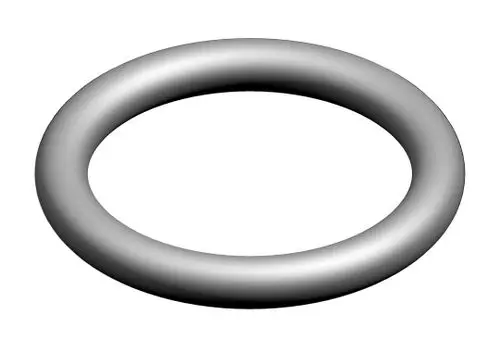 Runder O-Ring in grauer Farbe, mit einer gleichmäßigen, glatten Oberfläche. Das Produkt gehört zur Marke Bosch.